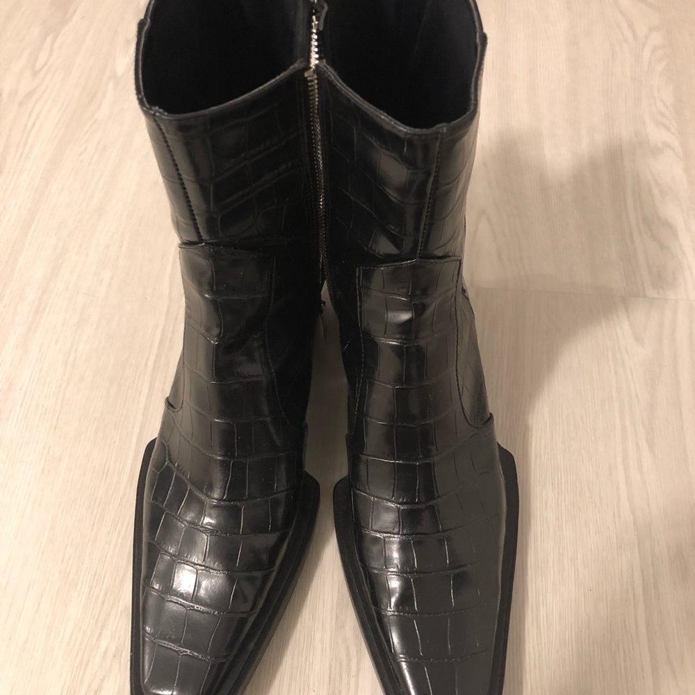 Zara Snakeskin Western Boots worn once!